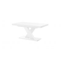 HUBERTUS - XENON LUX Stół 160-256x89 | Blat Biały mat | Noga Biała