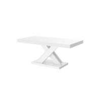 HUBERTUS - XENON LUX MINI Ława | Blat Biały mat | Nogi Białe