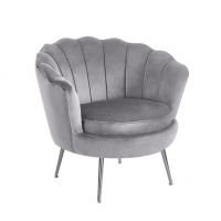 FURNITEX - LC-032-1 Fotel | Riviera 91 szary | Nogi chrom