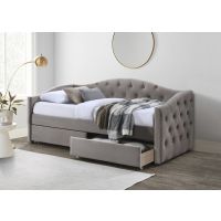 HALMAR - ALOHA Łóżko z szufladami | beżowy