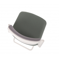 GROSPOL - ASPEN Krzesło Konferencyjne V WS White / Chrome | Oparcie Siatkowe | Płoza