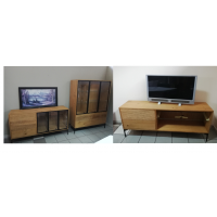 KLOSE - K39 ATRIA Zestaw | Kredens 3D3SZ | Kredens wysoki 3D2SZ | Szafka TV 2SZ | Dąb dziki | DOSTĘPNE OD RĘKI