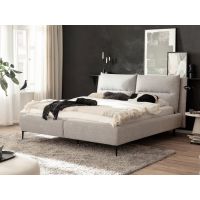 MC AKCENT - AUCKLAND Łóżko z pojemnikiem | 160x200 | Tkanina Puente krem 06 | AUC16033