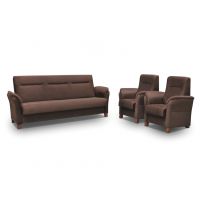 Mars Meble - AVANTI ZESTAW WYPOCZYNKOWY 3+1+1 | BRĄZ | PROMOCJA