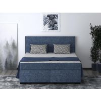 Mars Meble - MAURO Łóżko kontynentalne | 160x200 | Materac Pocket | wbudowany Topper