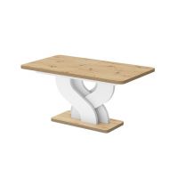 HUBERTUS - BELLISSIMA LAMI Stół 160-256x89 | Blat Dąb Artisan | Nogi Biały mat