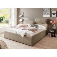 MC AKCENT - MALINDI Łóżko z pojemnikiem 180x200 | Tkanina Raven beżowa 30 | MAL18003