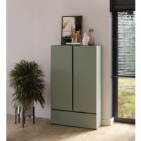 HELVETIA MEBLE WIERUSZÓW - CROSS S Komoda | Bieliźniarka | Zgaszona zieleń | 24GWMY38