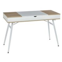 FURNITEX - B16-FX Biurko | Dąb sonoma + biały