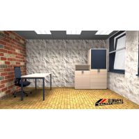 AMS Meble Biurowe - EVENT Biurko BV3 Na Stelażu Metalowym | 160x70 cm | 1-osobowe | Wolnostojące