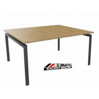 AMS Meble Biurowe - EVENT PLUS Biurko BV20+ Na Stelażu Metalowym | 160x140 cm | 2-osobowe | Wolnostojące | Z Dystansem 1 cm