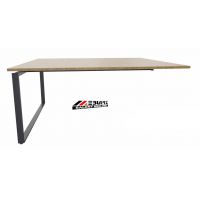 AMS Meble Biurowe - OMIX PLUS Biurko podporowe BO16+ | Na Stelażu Metalowym | 140x160 cm | 2-osobowe | Podporowe | Z Dystansem 1 cm