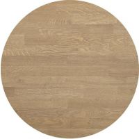 FAMEG - BASIC Blat średnica 70 | Lite drewno dębowe mikrowczep | Grubość blatu 3,8 cm