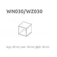 LAYMAN - BRIKS Półka WNO30 | Szafka otwarta pionowa