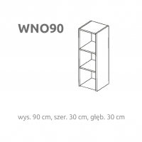 LAYMAN - BRIKS Półka WNO90 | Szafka otwarta pionowa