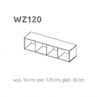 LAYMAN - BRIKS Półka WZO120 | Szafka otwarta pozioma