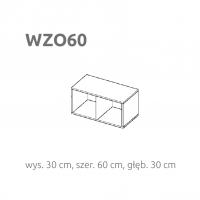 LAYMAN - BRIKS Półka WZO60 | Szafka otwarta pozioma