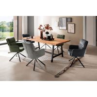 MC AKCENT - MALMOE Stół 220x100 | Krawędź C trapez ścięty w górę | Dąb dziki olejowany | MAL22CBE | Stelaż A | MALA22AL