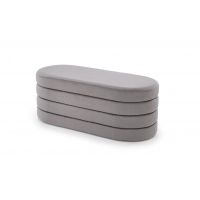 HALMAR - CALPI Ławka z funkcją pojemnika | popielaty