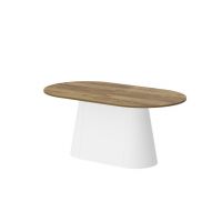 HUBERTUS - CAPITOLO LAMI Stół 160-208x89 | Blat Dąb Pradawny | Noga Biały mat