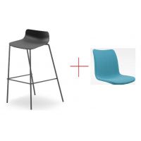 BGROUP - COWORKER Hoker SOFT SH40H | Stelaż Metalowy | Kubełek Tapicerowany | Wysoki