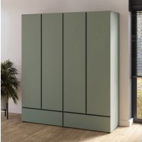 HELVETIA MEBLE WIERUSZÓW - CROSS S Szafa 4D2SZ | Zgaszona zieleń | 24GWMY20