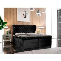 Mars Meble - CRYSTAL Łóżko kontynentalne z pojemnikiem | 160x200 | Materac Bonell | Topper