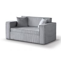 Mars Meble - DAVE 120 JASNY POPIEL Sofa z funkcją spania i pojemnikiem PROMOCJA