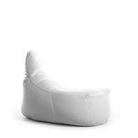 GIGANT PUFA - Fotel DELUX EKOSKÓRA biały