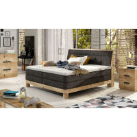 WERSAL - DONNA Łóżko Kontynentalne na Ramie Dębowej | 180x200 | Materac Bonell | Materac Pocket