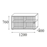 AMS Meble Biurowe - Dostawka RG35 P/L | 2OH | Z żaluzją