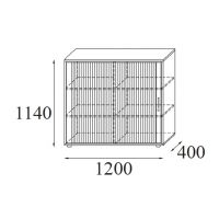 AMS Meble Biurowe - Dostawka RG36 P/L | 3OH | Z żaluzją