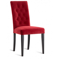 HALEX - DOT Krzesło buk | Tkanina Rita 80 | Nogi czarne | 6 sztuk | DOSTĘPNE OD RĘKI