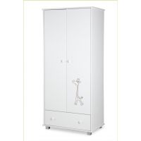 KLUPŚ - ŻYRAFKA BIAŁA Szafa 2-drzwiowa