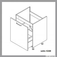 KAM - KAMMONO Szafka DZCSS60 | Dolna zlewozmywakowa | Szuflada | Front frezowany