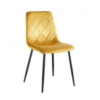FURNITEX - K6-FX Krzesło | Velvet | Curry | Nogi czarne