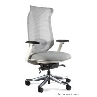 UNIQUE MEBLE - FOCUS Fotel Obrotowy ML013H | Siatka | Tkanina | Szara | Zgodny z Rozporządzeniem z 2023 roku