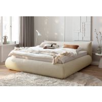 MC AKCENT - FORTELLO Łóżko z pojemnikiem 160x200 | Tkanina Marieta kremowa 9440 | FOR16043