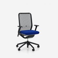 NOWY STYL - YOUTEAM Fotel Obrotowy SWIVEL CHAIR LB EL BLACK GREY | Niskie Oparcie Elasto-Net | Wersja Czarno-Szara SG | Zgodny z Rozporządzeniem z 2023 roku