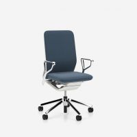 NOWY STYL - YOUTEAM Fotel Obrotowy SWIVEL CHAIR LB UPH PEARL WHITE | Niskie Oparcie Tapicerowane | Wersja Perłowobiała PW | Zgodny z Rozporządzeniem z 2023 roku