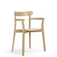 PAGED - ICHO B-4420 Krzesło z podłokietnikiem | Gładkie | Buk | Kont.