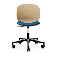 PROFIM - NOOR Fotel Obrotowy 6075S | Kubełek ze Sklejki | Tapicerowana Nakładka na Siedzisko | Baza 5-ramienna