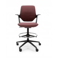 PROFIM - TRILLO PRO Fotel Obrotowy / Hoker z Podnóżkiem 31ST | Oparcie z Nakładką Tapicerowaną | Podłokietniki