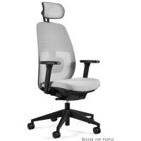 UNIQUE MEBLE - POPFIT Fotel Obrotowy UN2501-1H-60186 | Szary | Zgodny z Rozporządzeniem z 2023 roku