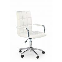 HALMAR - GONZO 2 Fotel Obrotowy | Ekoskóra | Biały