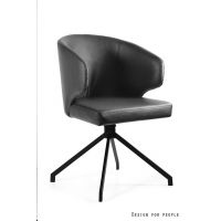 UNIQUE MEBLE - NOVO Krzesło Konferencyjne TC-2163-8 | Eko-skóra Szara