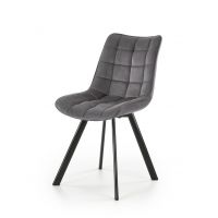 HALMAR - K332 KRZESŁO Nogi czarne | Siedzisko ciemny popiel