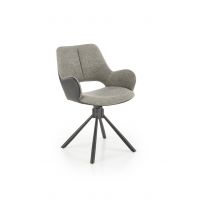 HALMAR - K494 Krzesło | Obrót siedziska | popielaty-czarny