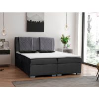 Mars Meble - KOLUMBIA Łóżko kontynentalne z pojemnikiem | 140x200 | Materac Bonell | Topper