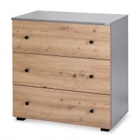 KLUPŚ - PAULINE Komoda Grafit-dąb